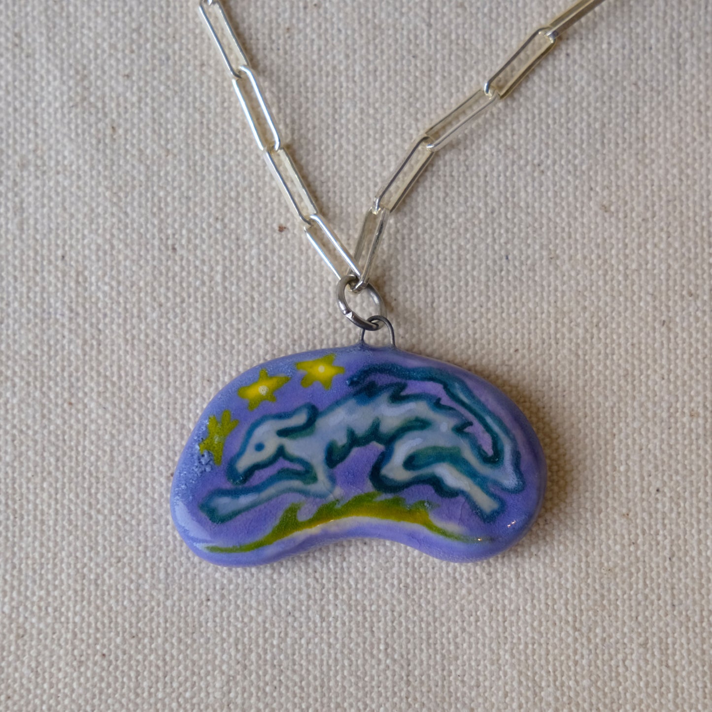water dog charm necklace
