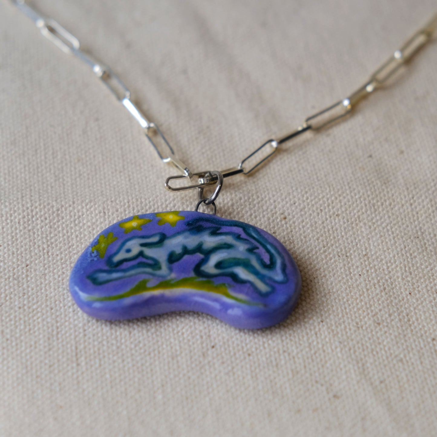 water dog charm necklace