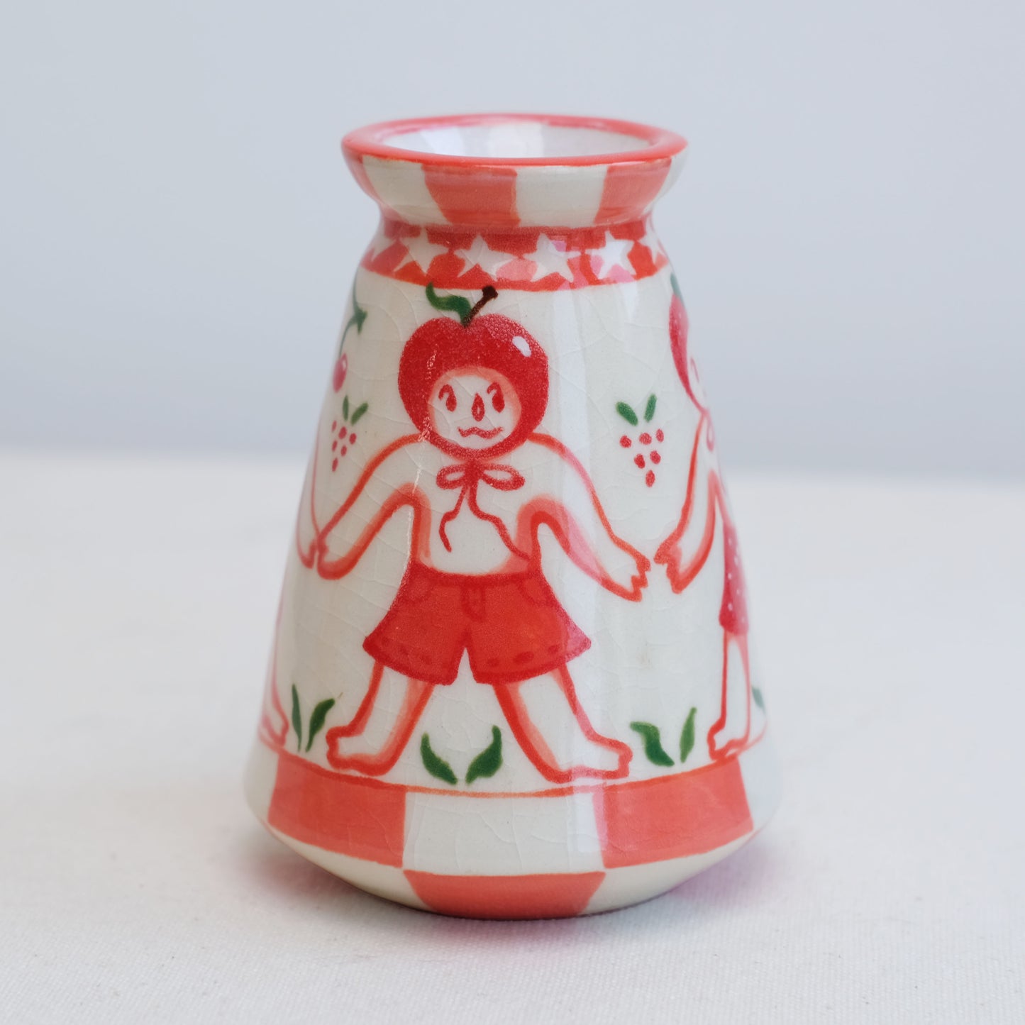 red fruits vase