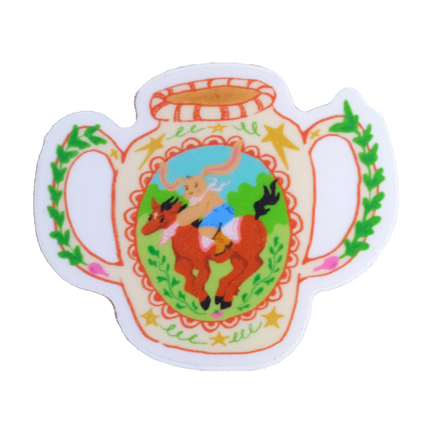 western vase sticker